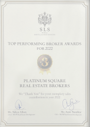 SLS Dubai Hotel & Residences — Nejúspěšnější makléř 2022 — certifikát